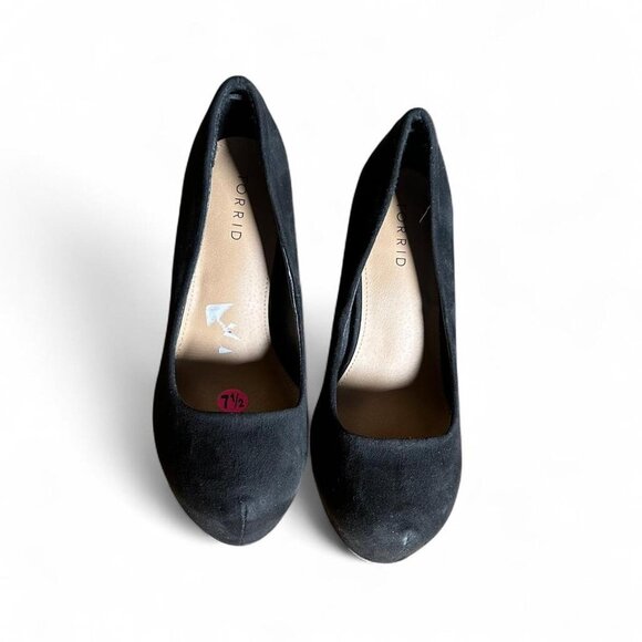 Torrid Platform Pumps Black Size 7.5 - Faux Suede Black (WW) - Picture 3 of 8